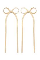 Forever21 Herringbone Chain Bow Drop Earrings
