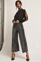 Forever21 Metallic Striped Wide-leg Pants
