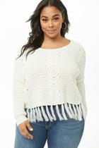 Forever21 Plus Size Tasseled Ribbed Sweater
