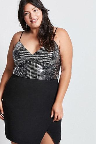 Forever21 Plus Size Cropped Sequin Cami