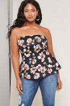 Forever21 Plus Size Flared Floral Top