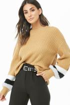 Forever21 Faux Fur-trim Knit Sweater