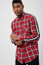 Forever21 Drill Clothing Plaid Slim-fit Shirt