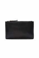 Forever21 Faux Leather Double-zipper Clutch (black)