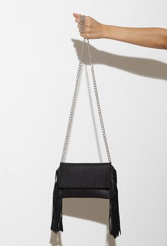 Forever21 Jj Winters Josie Fringed Leather Crossbody