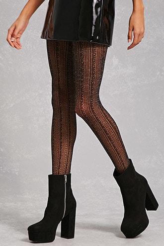 Forever21 Sparkly Metallic Tights
