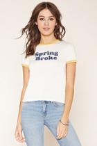 Forever21 Spring Broke Graphic Ringer Tee