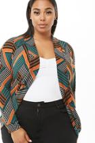Forever21 Plus Size Geo Open-front Cardigan