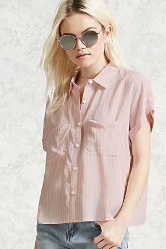 Forever21 Striped Boxy Shirt
