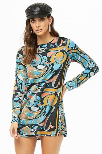Forever21 Ornate Print Mini Dress