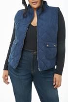 Forever21 Plus Size Quilted Faux Suede Vest