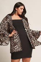 Forever21 Plus Size Leopard Print Open-front Cardigan