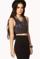 Forever21 Women's  Distressed Fresh Crop Top