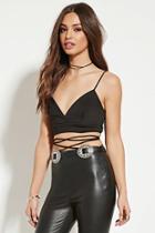Forever21 Women's  Self-tie Crop Top