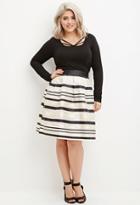 Forever21 Plus Striped Organza Skirt
