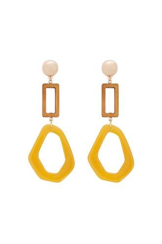 Forever21 Mixed Media Geo Drop Earrings