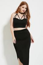 Forever21 Plus Women's  Plus Size Strappy Crop Top