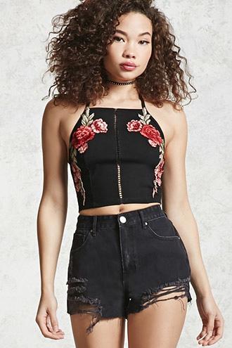 Forever21 Mid-rise Distressed Denim Shorts