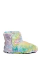 Forever21 Fuzzy Rainbow Indoor Slippers