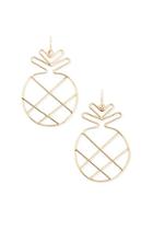 Forever21 Pineapple Cutout Drop Earrings