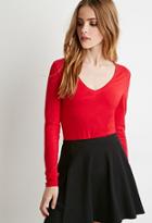 Forever21 Women's  V-neck Top (red)