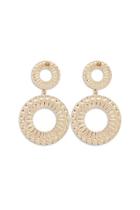 Forever21 Textured Tiered Cutout Drop Earrings