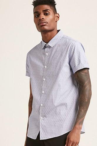 Forever21 Pinstripe Geo Shirt