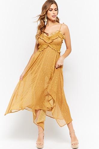 Forever21 Diamond Dot Chiffon Dress