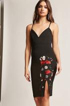 Forever21 Floral Embroidered Bodycon Dress