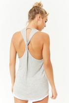 Forever21 Active Heathered Twisted Back Tank Top