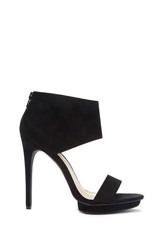 Forever21 Women's  Faux Suede Ankle-strap Sandals