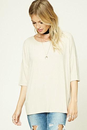 Love21 Women's  Vanilla Contemporary Ribbed Dolman Top