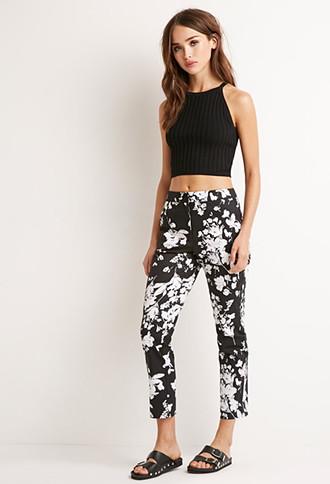 Forever21 Floral Print Trousers