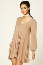 Forever21 V-neck Trapeze Dress