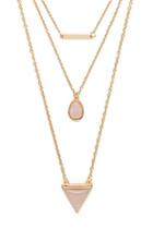 Forever21 Geo Faux Stone Layered Necklace