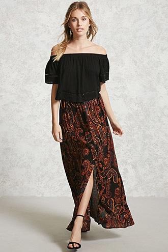 Forever21 Contemporary Paisley Maxi Skirt
