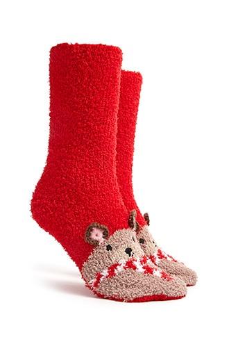 Forever21 Shaggy Plush Mouse Socks