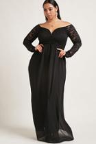 Forever21 Plus Size Lace And Chiffon Gown