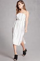 Forever21 Lush Striped Strapless Dress