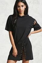Forever21 Lace-up Hooded Dress
