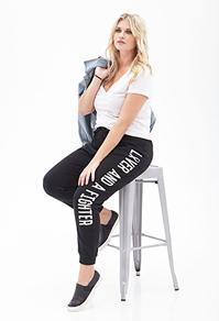 Forever21 Lover & Fighter Graphic Sweatpants