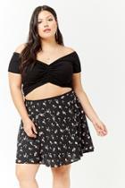 Forever21 Plus Size Floral Mini Skirt