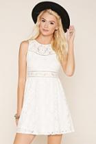 Forever21 Women's  Lace Fit And Flare Dress