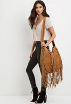 Forever21 Raj Fringed Suede Messenger Bag