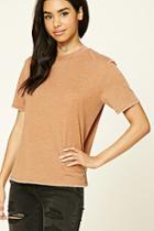 Forever21 Women's  Amber Distressed Boxy Tee