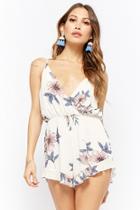 Forever21 Floral Print Ruffle Romper
