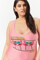 Forever21 Plus Size Havana Graphic One-piece Swimsuit