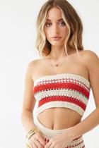 Forever21 Multicolor Striped Cropped Tube Top