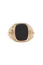 Forever21 Men Chained&able Square Onyx Ring