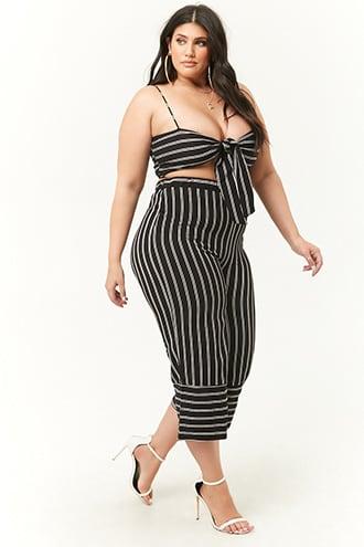 Forever21 Plus Size Striped Culottes